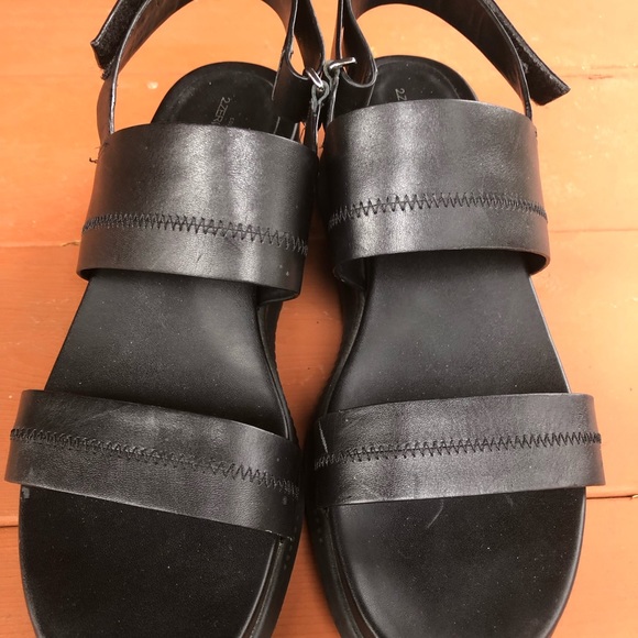 Cole Haan sandals black zero grand Velcro back strap. So 9.5 - Picture 5 of 7